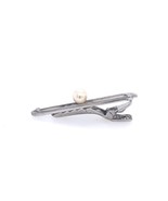 Mikimoto Estate Akoya Pearl Tie Bar Sterling Silver 6.73 mm 5.91 Grams M172 - £147.15 GBP