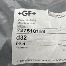George Fischer 727.520.158 1-1/4&quot;&quot; PP Viton Pipe Union Socket-Fusion 32MM New - £50.33 GBP