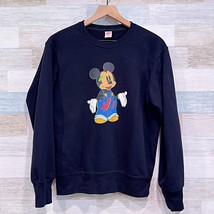 UNIQLO Mickey Mouse Painter Graphic Sweatshirt Black Crewneck Disney Wom... - $39.59