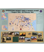 US Army Desert Storm Battle Map 30&quot; x 24  US Army Center of Military His... - $25.04 CAD