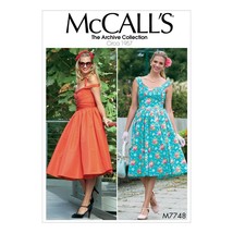 McCall&#39;s Sewing Pattern 7748 Misses Dress Cummerbund Size 6-14 - $8.06