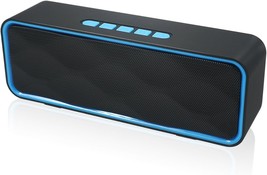 Wireless Bluetooth Speaker With Aux/Usb/Tf Card Slot,Outdoor Portable, Blue - £25.38 GBP