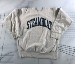 Vintage Steamboat Crewneck Sweatshirt Mens Extra Large Heather Grey Cott... - £38.93 GBP