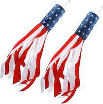 4Th of July Decorations,40 Inch American Windsock Heavy Duty,Patriotic F... - £23.27 GBP