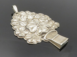 REED &amp; BARTON 925 Silver - Vintage Clover Good Luck Whistle Pendant - PT6778 - £67.27 GBP