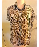 Vintage New York City Design Co. Striped Zebra Silk Blouse &amp; Tank - $41.03 CAD