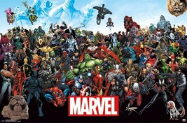 Marvel Universe Affiche Bd Livre Personnages Thor Iron Man Endgame Infin... - $8.96
