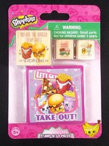 Shopkins Let&#39;s get Take Out 4 pce mini stamp set NEW Sealed - £3.01 GBP