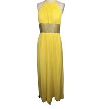 Yellow Silk Blend Halter Maxi Dress Size 4 New with Tags - £76.62 GBP