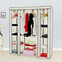 69&quot; Portable Heavy Duty Clothes Closet Home Wardrobe Clothes Storage Org... - £48.69 GBP