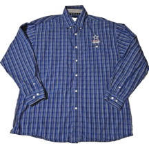 Wrangler National Patriot Shirt Mens XL Western button up blue navy striped - $18.37