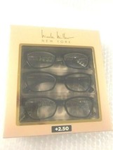 Nicole Miller New York Women&#39;s Reading Glasses +2.50  3 Pairs Pack Reade... - £7.85 GBP