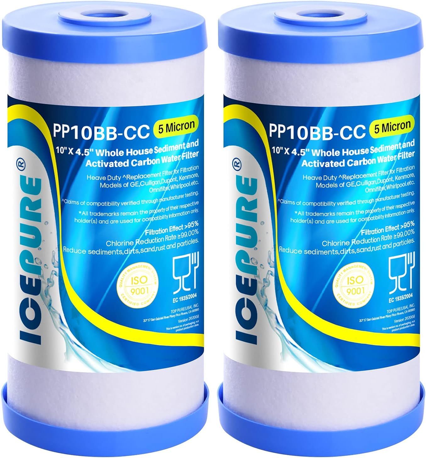 Icepure 5 Micron 10&quot; X 4.5&quot; Whole House Water Filter Compatible, Bb, Pac... - $44.94