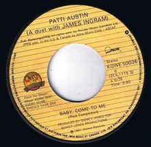 Patti Austin James Ingram Baby Come To Me 45 rpm Solero Canadian Pressing - £4.03 GBP