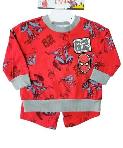 MARVEL ~ SPIDERMAN ~ Two (2) Piece Short Set ~ Sweatshirt ~ Shorts ~ Size 2T Item image 2