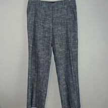 Talbots Woman Heritage Blue Chambray Linen Blend Pants size 12P - £17.18 GBP