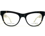 L.A.M.B Eyeglasses Frames LA067 BLK Black Ivory Cat Eye Thick Rim 51-19-140 - $121.33