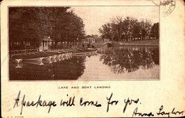 Undivided Back RPPC-LAKE &amp; Boat Landing,Willow Grove Park, Philadelphia, Pa BK37 - £3.15 GBP