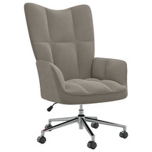 vidaXL Relaxing Chair Light Gray Velvet - £137.47 GBP