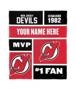 New Jersey Devils Colorblock Personalized Silk Touch Throw Blanket - €51,51 EUR