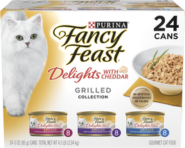 Purina  Gravy Wet Cat Food Variety Pack, Delights with Cheddar Grill - $74.24