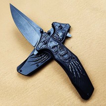 Skull Engrave TYS-591 Folding Pocket Knife - £66.71 GBP
