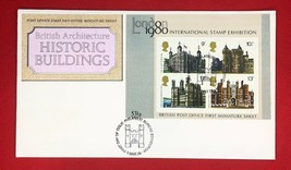 ZAYIX - 1980 Great Britain / UK FDC - London 80 Int&#39;l Stamp Expo SS - Castles - £1.57 GBP