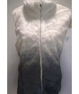 NEW $93 Multiples Faux Fur Vest Reversible  Faux Leather Sleeveless Wome... - $724.74 MXN