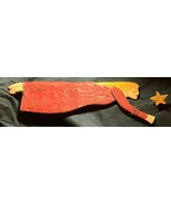 Decorative Wood Hand Painted American Folk Art Angel Woman Wall Plaque C... - $171.66 CAD