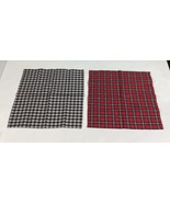 Set Of 2 Saks Fifth Avenue Men’s Plaid Cotton Handkerchiefs - €17,05 EUR