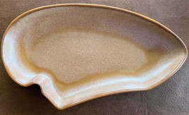 Frankoma PLATTER #4P serving Lazy Bones Brown Satin 15&quot; Free Form - $15.47