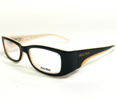 Miu Petite Eyeglasses Frames VMU11E 7OM-1O1 Black Orange Cream 49-15-135 - £110.27 GBP