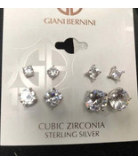 Giani Bernini Cubic Zirconia Stud Set in18k Gold Over Sterling Silver - £14.73 GBP