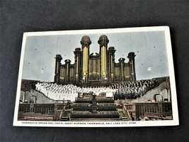 Tabernacle Organ and Choir -Salt Lake City, Utah - Unposted 1900s Postcard. - £9.41 GBP