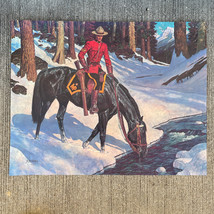 Canadian Mountie RCMP On Horseback Drinking Creek A.Friberg T N P Co. 23... - £15.24 GBP