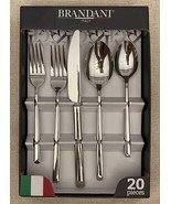 New In Box - Brandani Italy 20 Piece Stainless Steel Flatware Set Style ... - €63,51 EUR