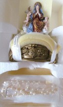 Franklin Mint Hail Mary L/E Figurine W Pearl &amp; Gold Tone Rosary A2050 Nib - £46.49 GBP