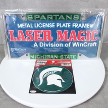 MSU License Plate Frame Michigan State University Spartans Metal Chrome Laser - £19.37 GBP