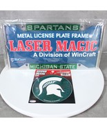 MSU License Plate Frame Michigan State University Spartans Metal Chrome ... - £18.88 GBP