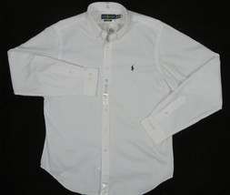NEW! Polo Ralph Lauren Classic Fit Dress Shirt!  Off White  Herringbone Pattern - £40.20 GBP