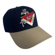 NEW FLORIDA PANTHERS CREAM BLUE TRUCKER HAT 5 PANEL MID A FRAME SNAPBACK - £18.34 GBP