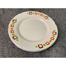 Melaform Melamine 9 in Dinner plate Set of 4 Scalloped edge White with o... - $15.83