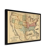 1861 Military Map of The United States - Framed Vintage United States  W... - $382.91 CAD+