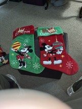 Mickey &amp; Minnie Christmas Stockings Disney From Sears - £23.74 GBP