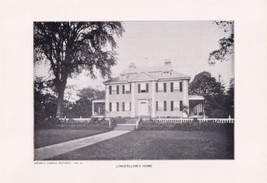 Vintage Print Brown&#39;s Famous Pictures - Longfellow&#39;s Home - No. 81 - $4.00