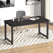 Nsdirect 63 Inch Computer Desk,Modern Simple Style Pc Table Office Desk, Black - $220.92