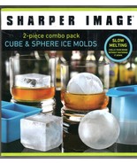 Sharper Image Ice Molds Cube and Sphere 2-Piece Ice Cube Mold Combo Pack  - $19.00