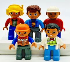 Lego Duplo Worker People Office Teacher Construction Cafe Lot of 5 - £14.43 GBP