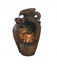 Old Fashion Pot Outdoor Fountain with Led Light - £150.35 GBP