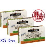 X3 Box Trader Joe&#39;s Crown Prince Natural Smoked Oysters in Pure Olive Oi... - £11.83 GBP